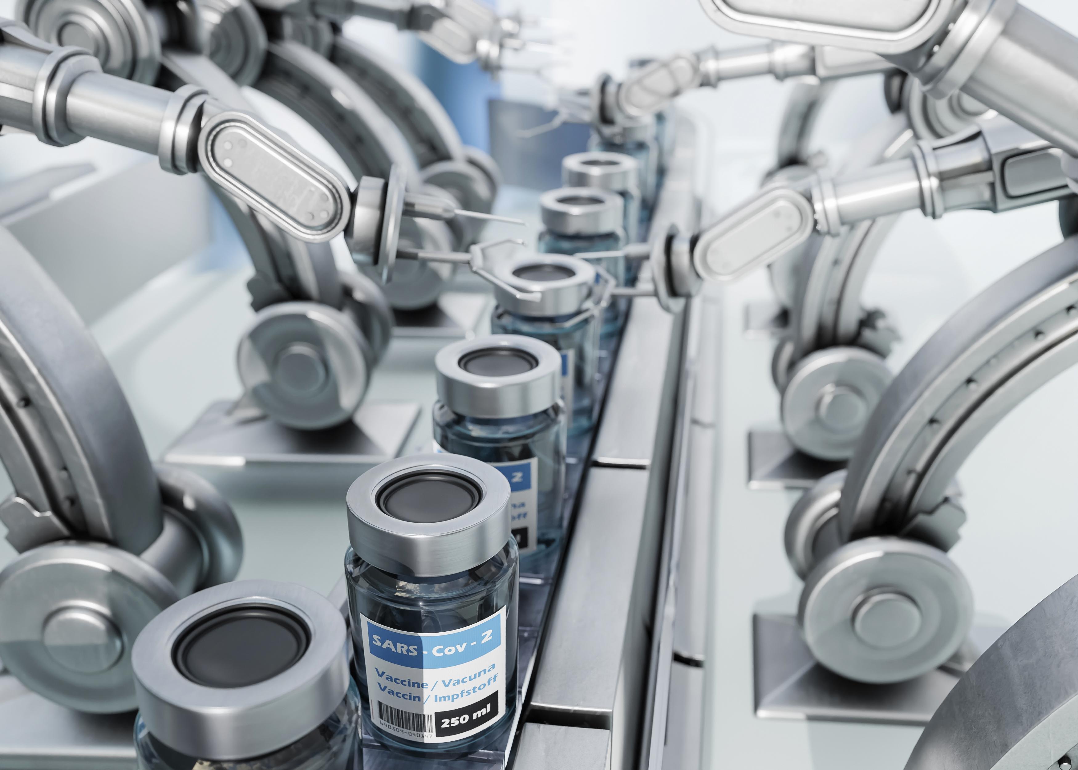 Environnement pharmaceutique en salle blanche